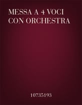 Messa a 4 voci con orchestra SATB Full Score cover